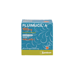 Fluimucil - 橙樹化痰素  A100 (Sugar Free) New Packaging 30包（兒童）