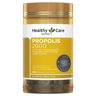 澳洲 Healthy care propolis 2000mg 蜂膠高濃度 黑蜂膠軟膠囊 200粒 - 樂誠—網絡批發直銷