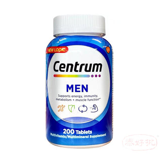 美國CENTRUM進口善存成人男性覆合維生素多種維生素片礦物質200粒