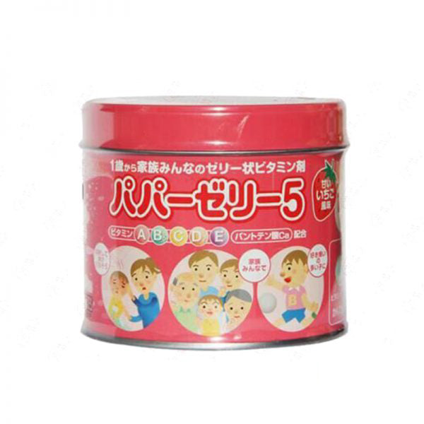 大木製藥兒童5種綜合維他命ACDE鈣軟糖120粒(草莓味)(日本內銷版) - 樂誠—網絡批發直銷